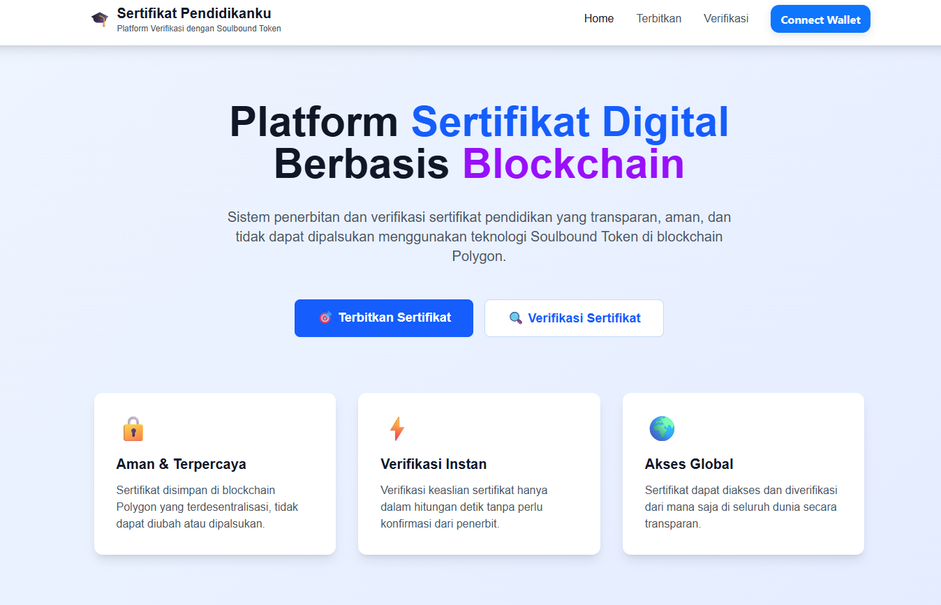 Soulbound Certificate Platform